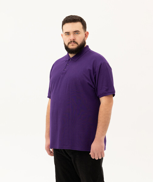 Мужское поло классическое большых размеров 3XL-5XL цвет фиолетовый 57