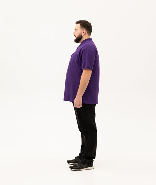 Мужское поло классическое большых размеров 3XL-5XL цвет фиолетовый 58