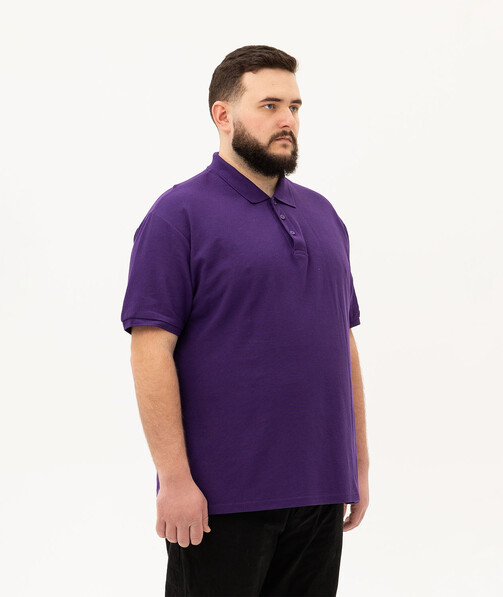Мужское поло классическое большых размеров 3XL-5XL цвет фиолетовый 61