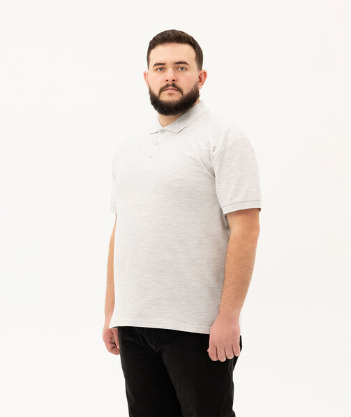 Мужское поло классическое большых размеров 3XL-5XL цвет серо-лиловый 87