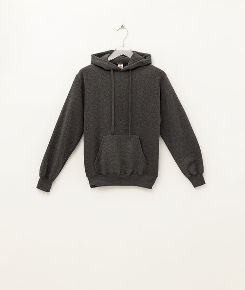 Толстовка женская с капюшоном Classic hooded цвет темно-серый меланж 15