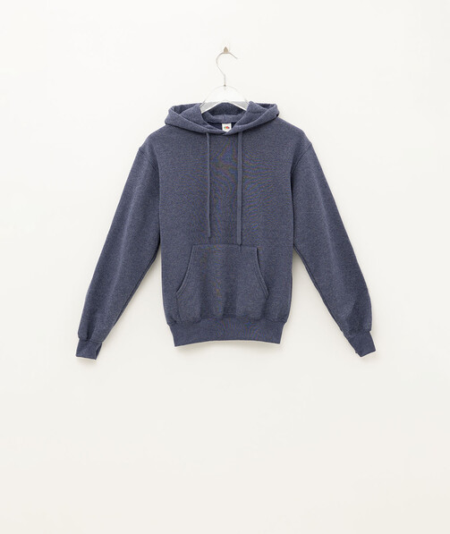 Толстовка жіноча з капюшоном Classic hooded колір темно-синій меланж 17