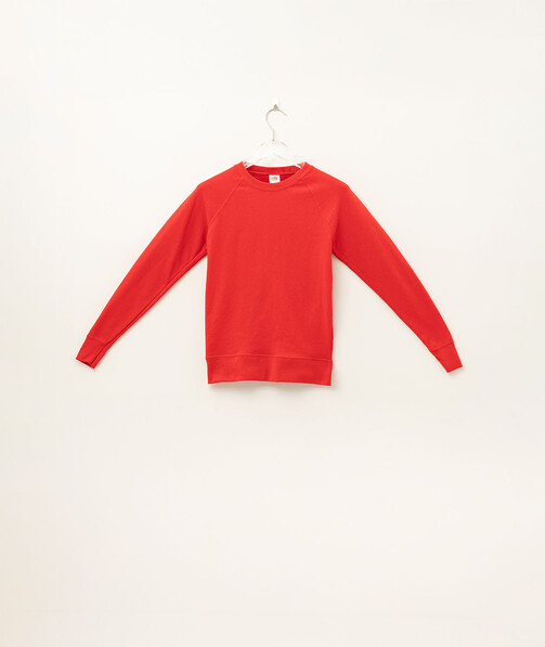 Світшот жіночий Lightweight raglan колір червоний 4