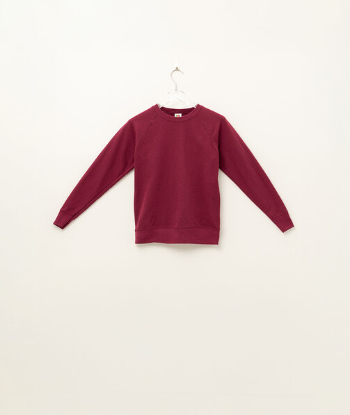 Світшот жіночий Lightweight raglan колір бордовий 5