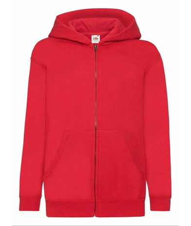 Детская кофта на замке с капюшоном Classic hooded jacket цвет красный 16