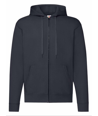 Кофта мужская на замке с капюшоном Classic hooded jacket цвет глубокий темно-синий 13