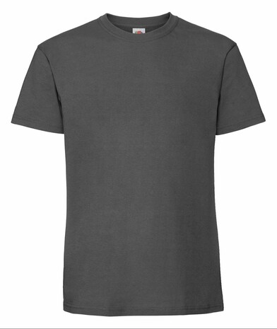 Мужская футболка плотная Iconic 195 Ringspun Premium T цвет светлый графит 4