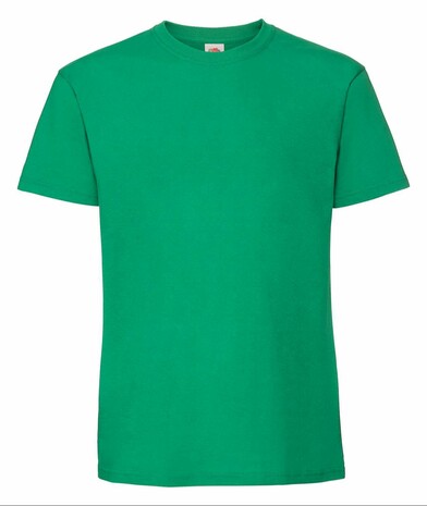 Мужская футболка плотная Iconic 195 Ringspun Premium T цвет ярко-зеленый 13