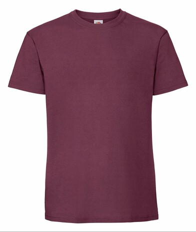 Мужская футболка плотная Iconic 195 Ringspun Premium T цвет бордовый 19