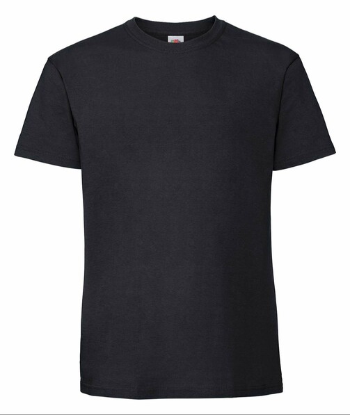 Мужская футболка плотная Iconic 195 Ringspun Premium T цвет черный 28