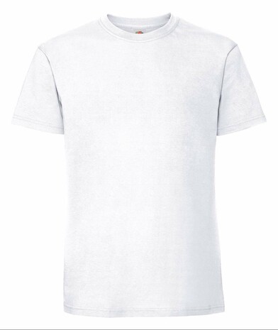 Мужская футболка плотная Iconic 195 Ringspun Premium T цвет белый 34