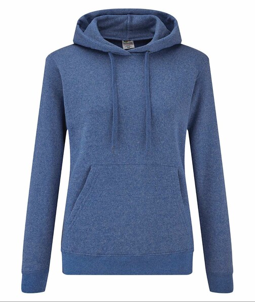 Толстовка женская с капюшоном Classic hooded цвет синий меланж 2